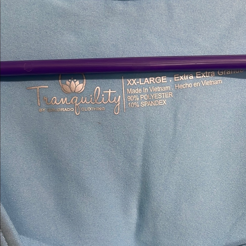 Tranquility by Colorado Clothing Sky Blue V-Neck Top